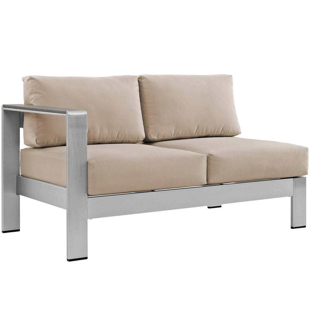 Canapé d'angle d'extérieur 4 pièces en aluminium Shore