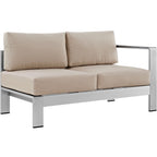 Canapé d'angle d'extérieur 4 pièces en aluminium Shore