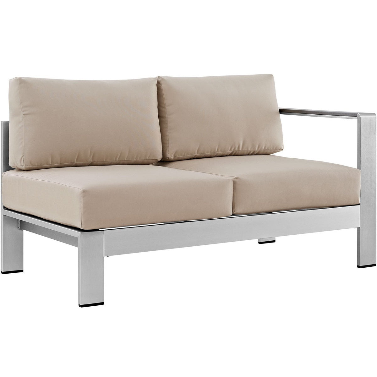 Canapé d'angle d'extérieur 4 pièces en aluminium Shore