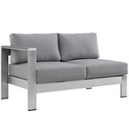 Canapé d'angle d'extérieur 4 pièces en aluminium Shore