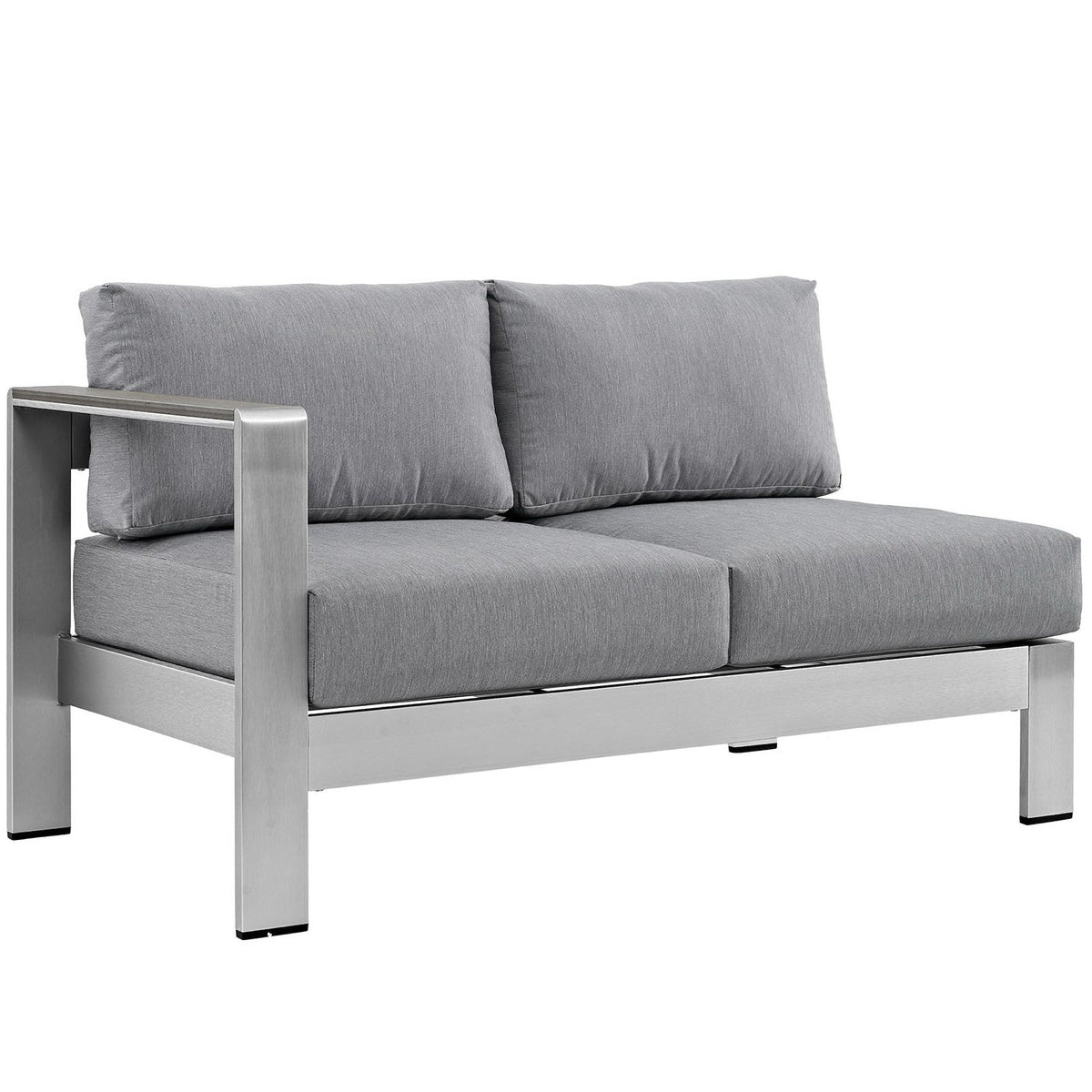 Canapé d'angle d'extérieur 4 pièces en aluminium Shore