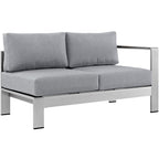 Canapé d'angle d'extérieur 4 pièces en aluminium Shore
