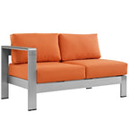 Canapé d'angle d'extérieur 4 pièces en aluminium Shore