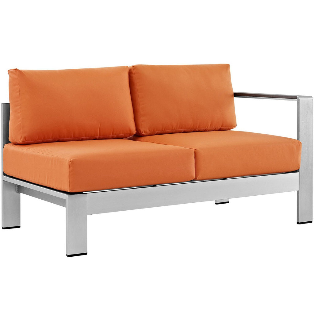 Canapé d'angle d'extérieur 4 pièces en aluminium Shore