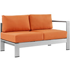 Canapé d'angle d'extérieur 4 pièces en aluminium Shore