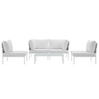 Ensemble de canapé d'angle d'extérieur en aluminium 5 pièces Harmony