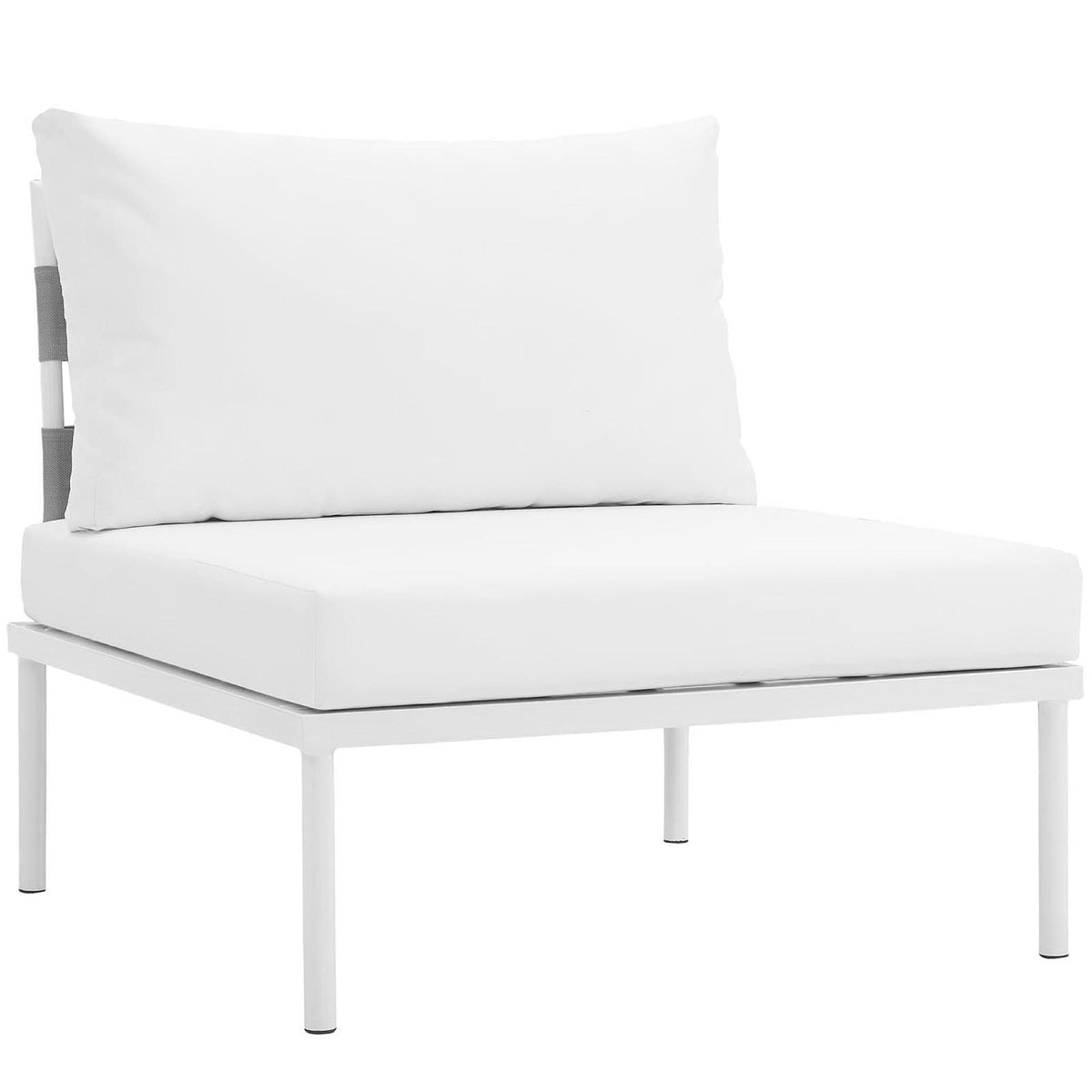 Ensemble de canapé d'angle d'extérieur en aluminium 5 pièces Harmony