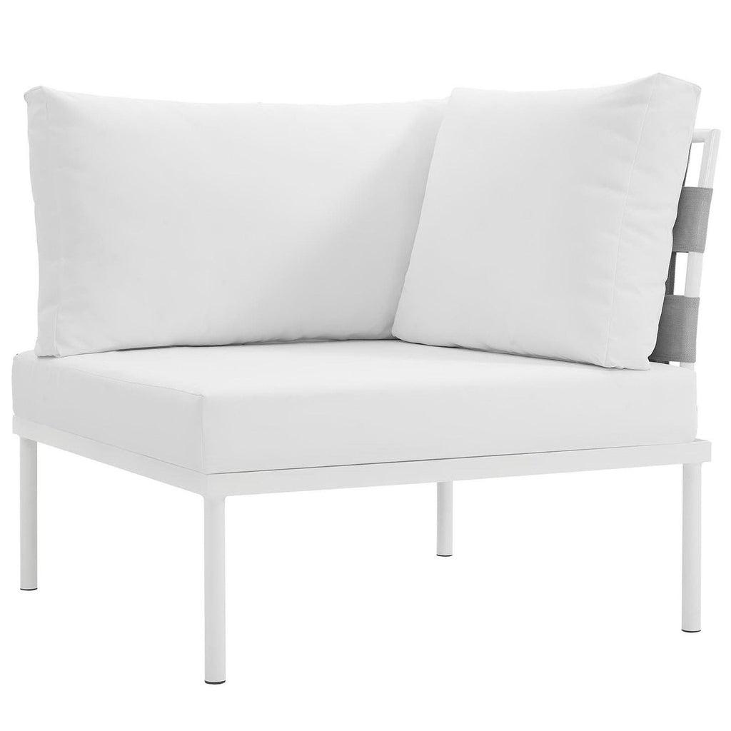 Ensemble de canapé d'angle d'extérieur en aluminium 5 pièces Harmony