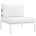 Ensemble de canapé d'angle d'extérieur en aluminium 6 pièces Harmony