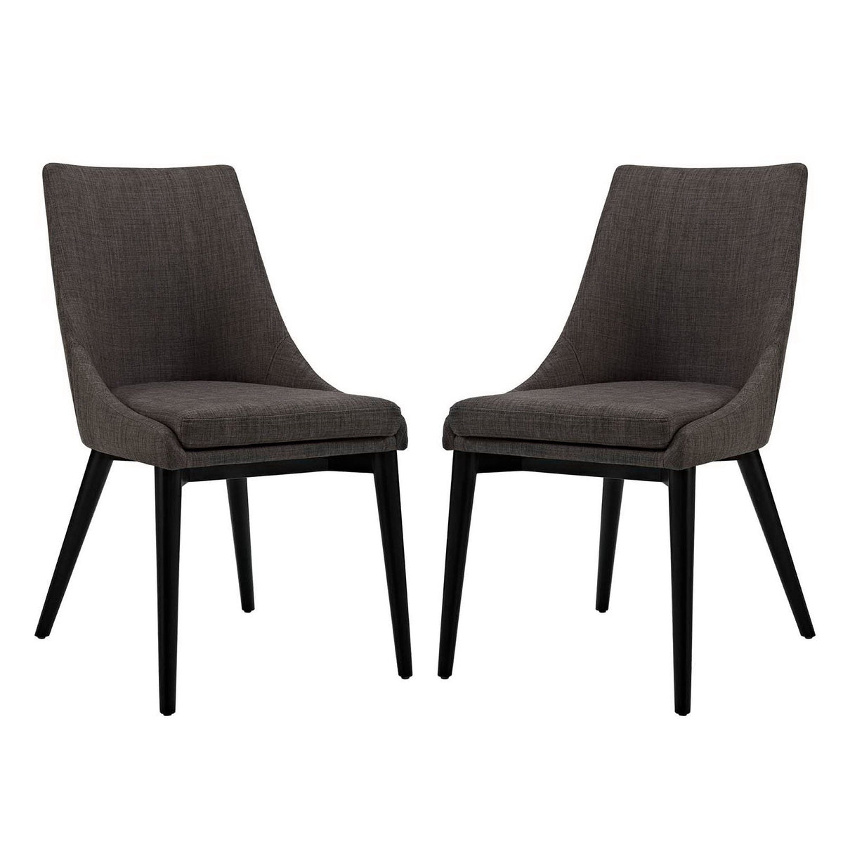 Lot de 2 chaises de salle à manger en tissu Viscount