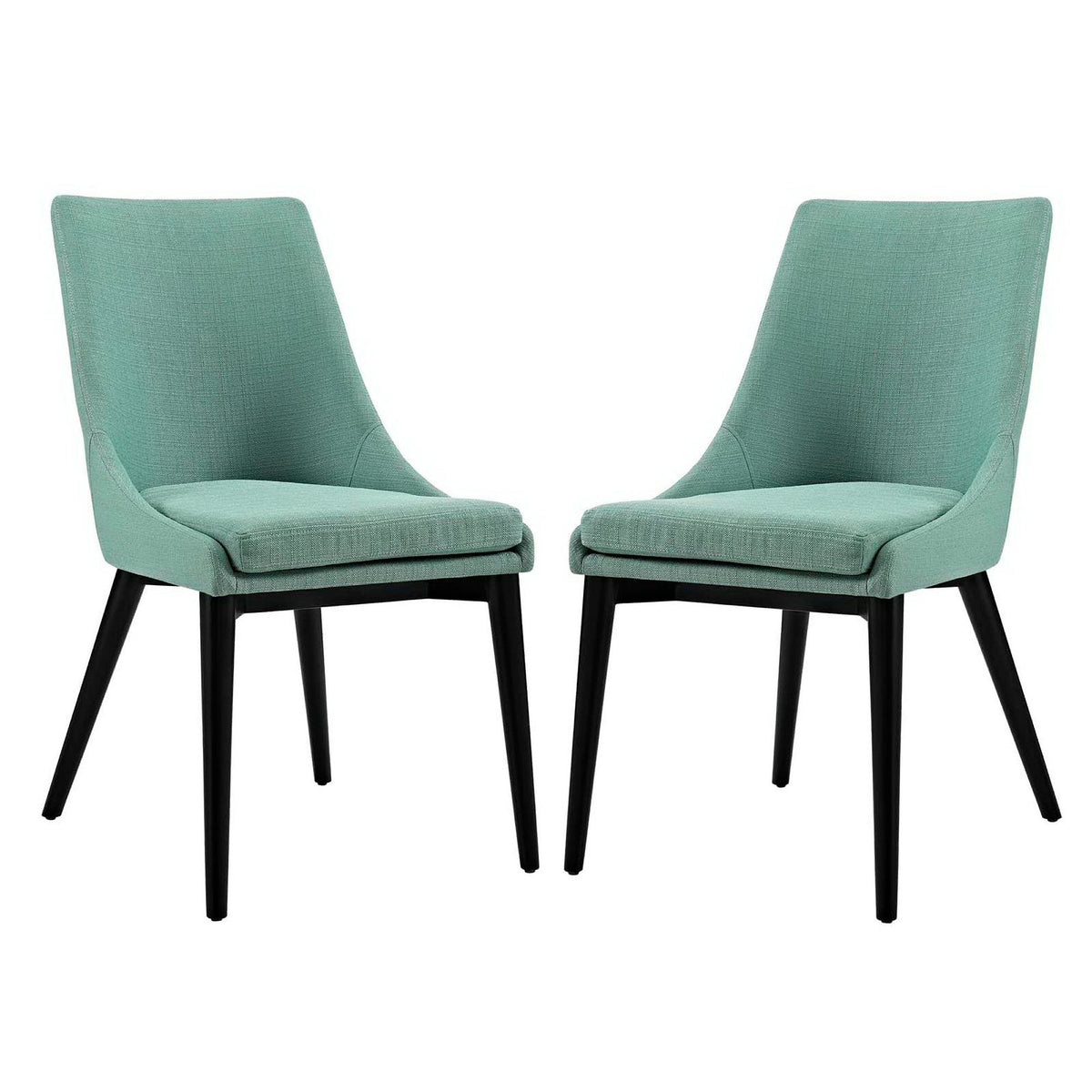 Lot de 2 chaises de salle à manger en tissu Viscount
