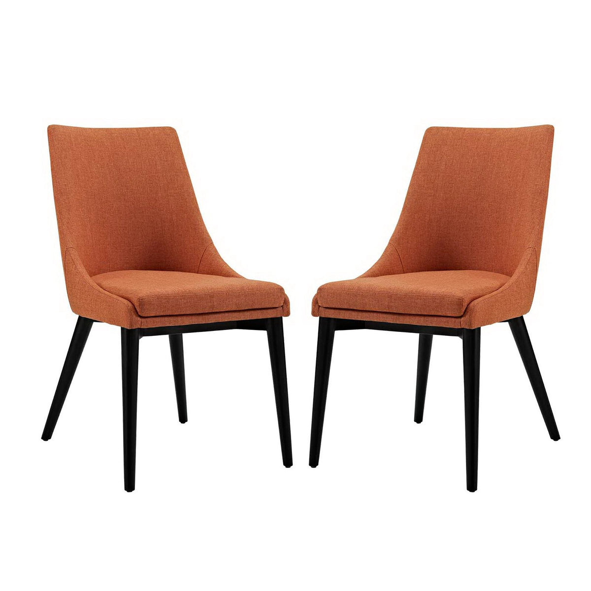 Lot de 2 chaises de salle à manger en tissu Viscount