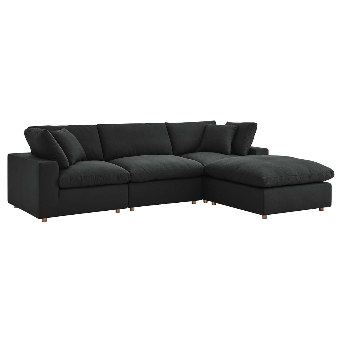 Ensemble de canapé sectionnel surdimensionné 4 pièces Commix avec remplissage en duvet