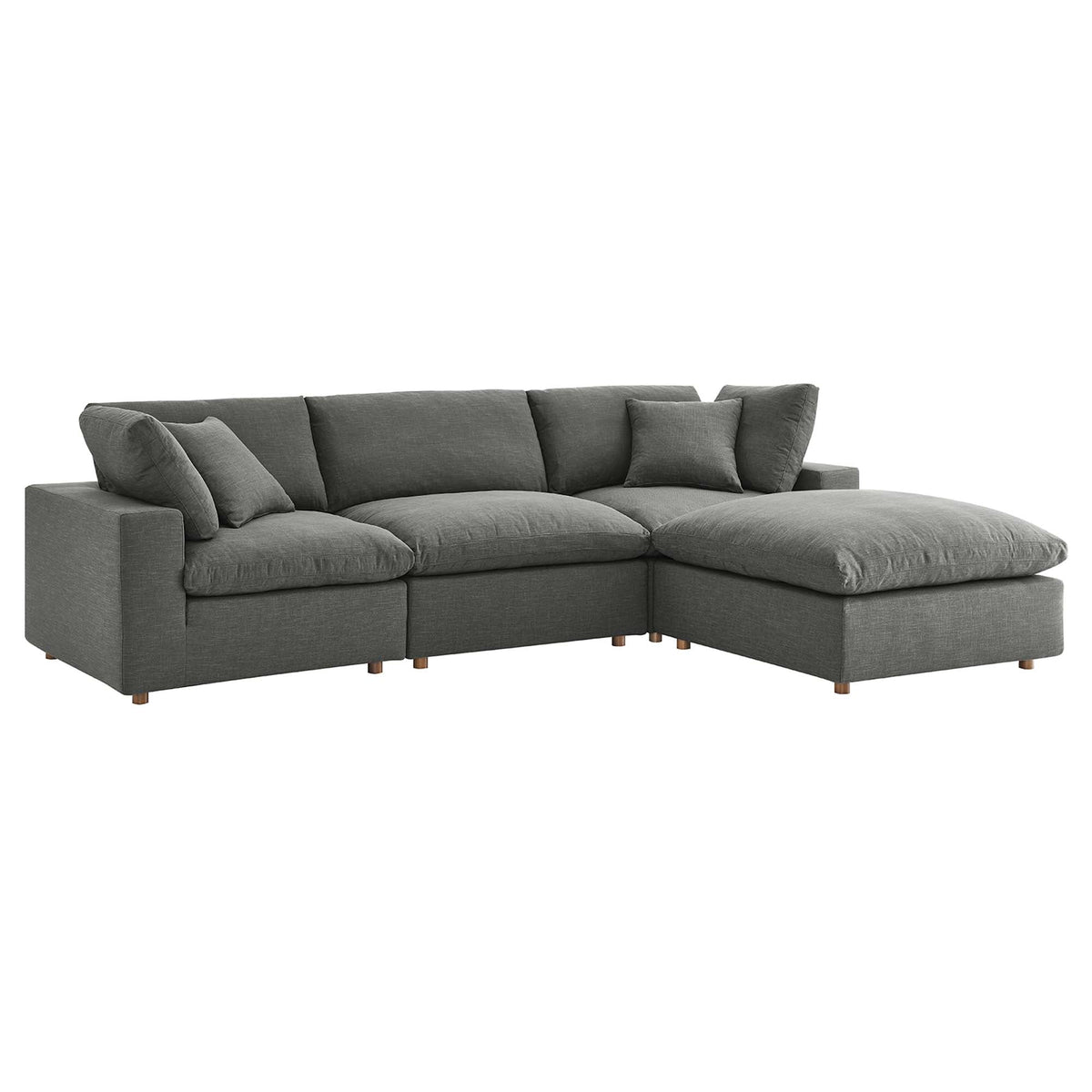 Ensemble de canapé sectionnel surdimensionné 4 pièces Commix avec remplissage en duvet