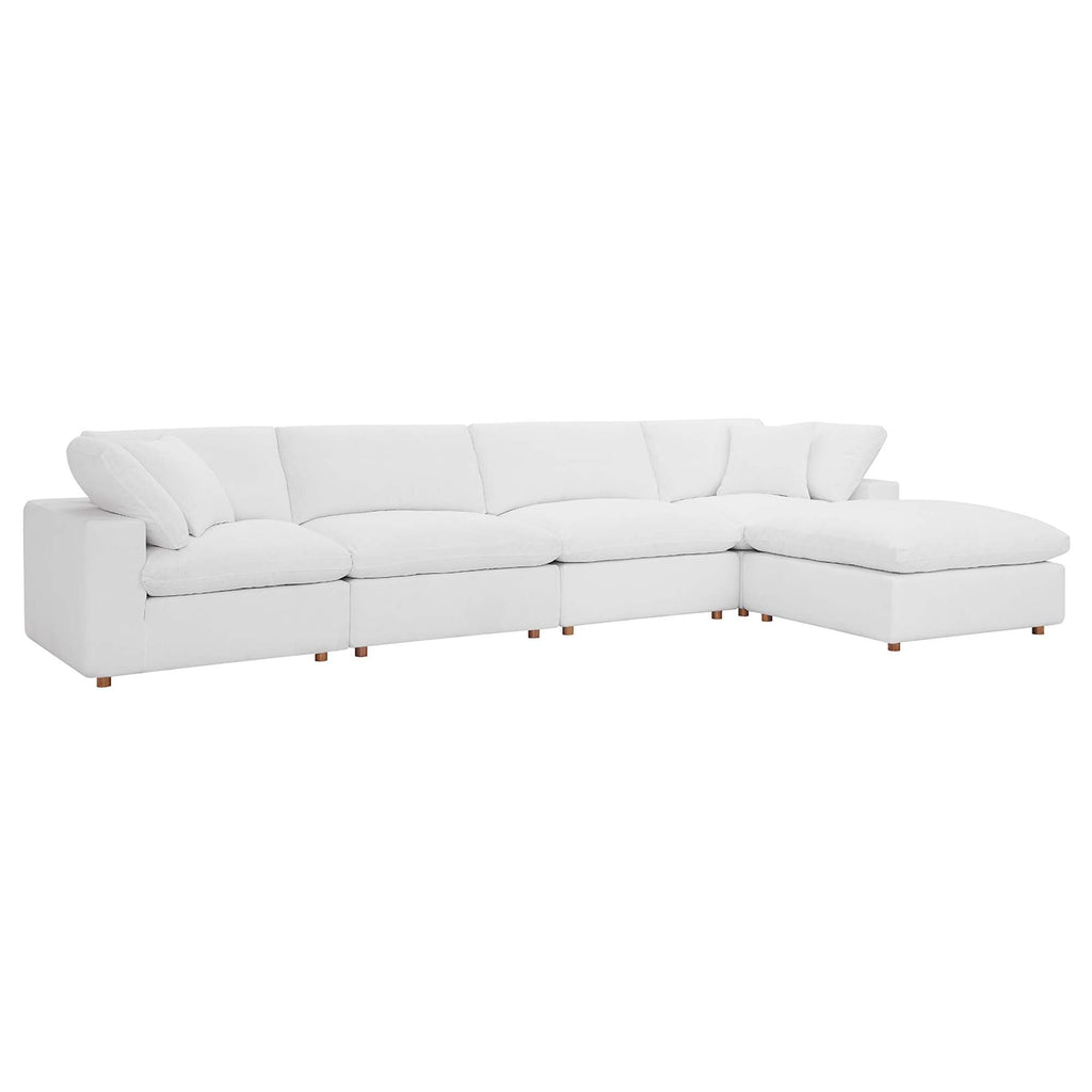 Canapé d'angle rembourré 5 places en duvet Commix