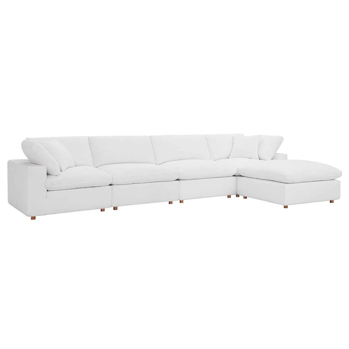 Canapé d'angle rembourré 5 places en duvet Commix