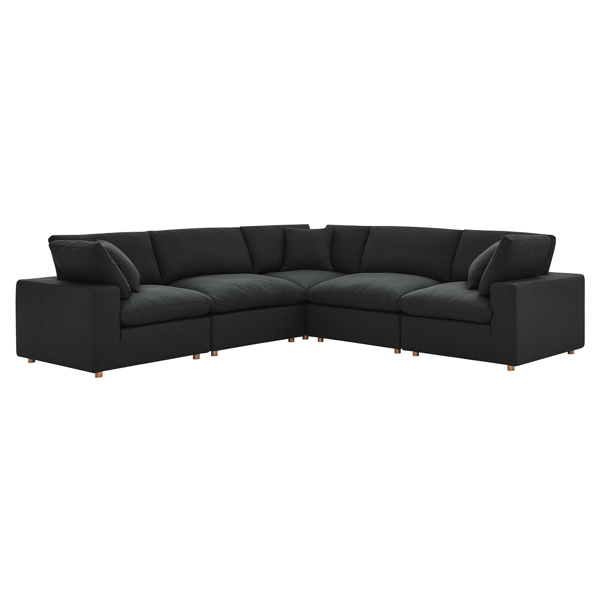 Canapé d'angle rembourré en duvet 5 places Commix