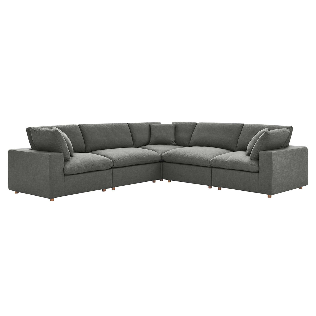 Canapé d'angle rembourré en duvet 5 places Commix