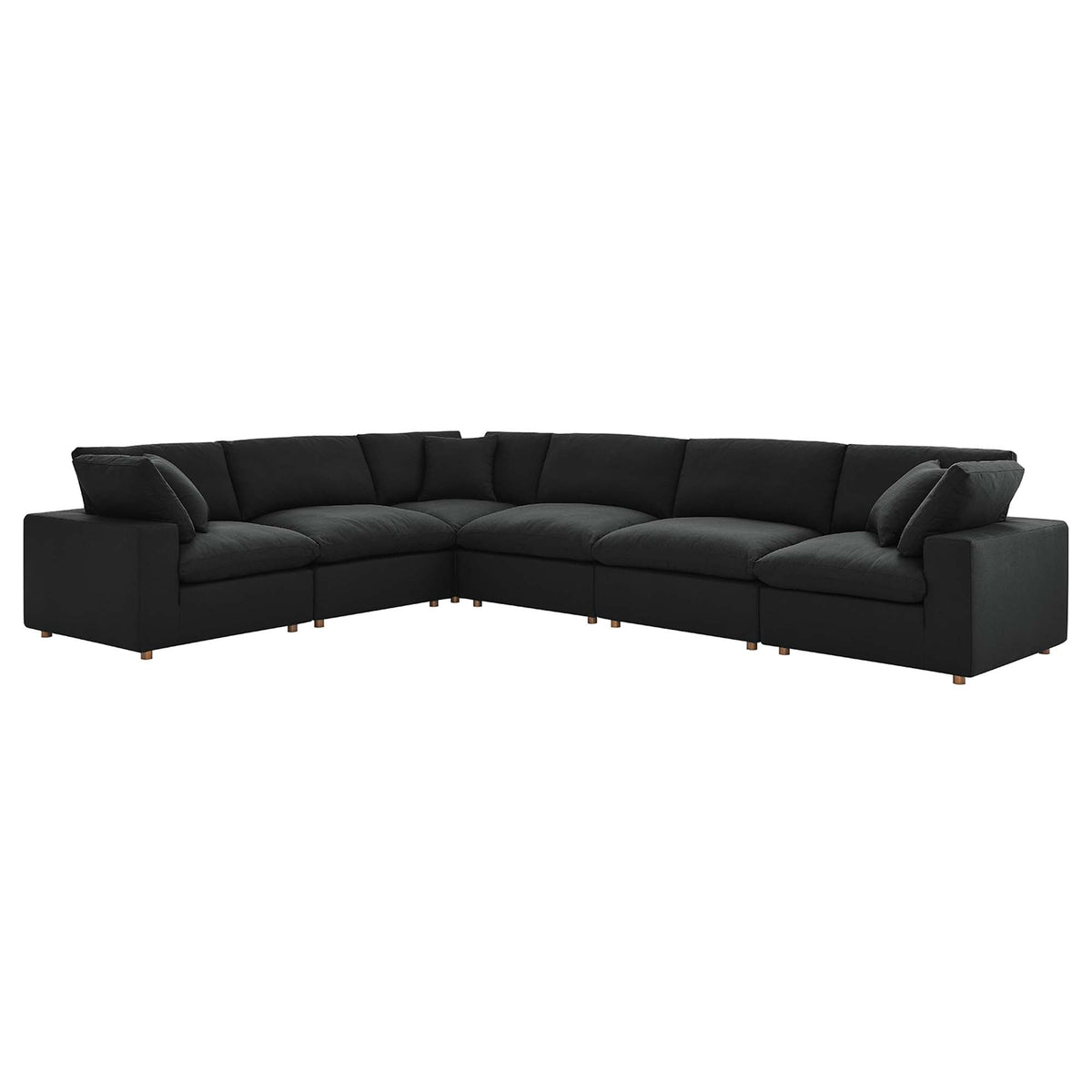 Canapé d'angle rembourré 6 pièces avec garnissage en duvet Commix