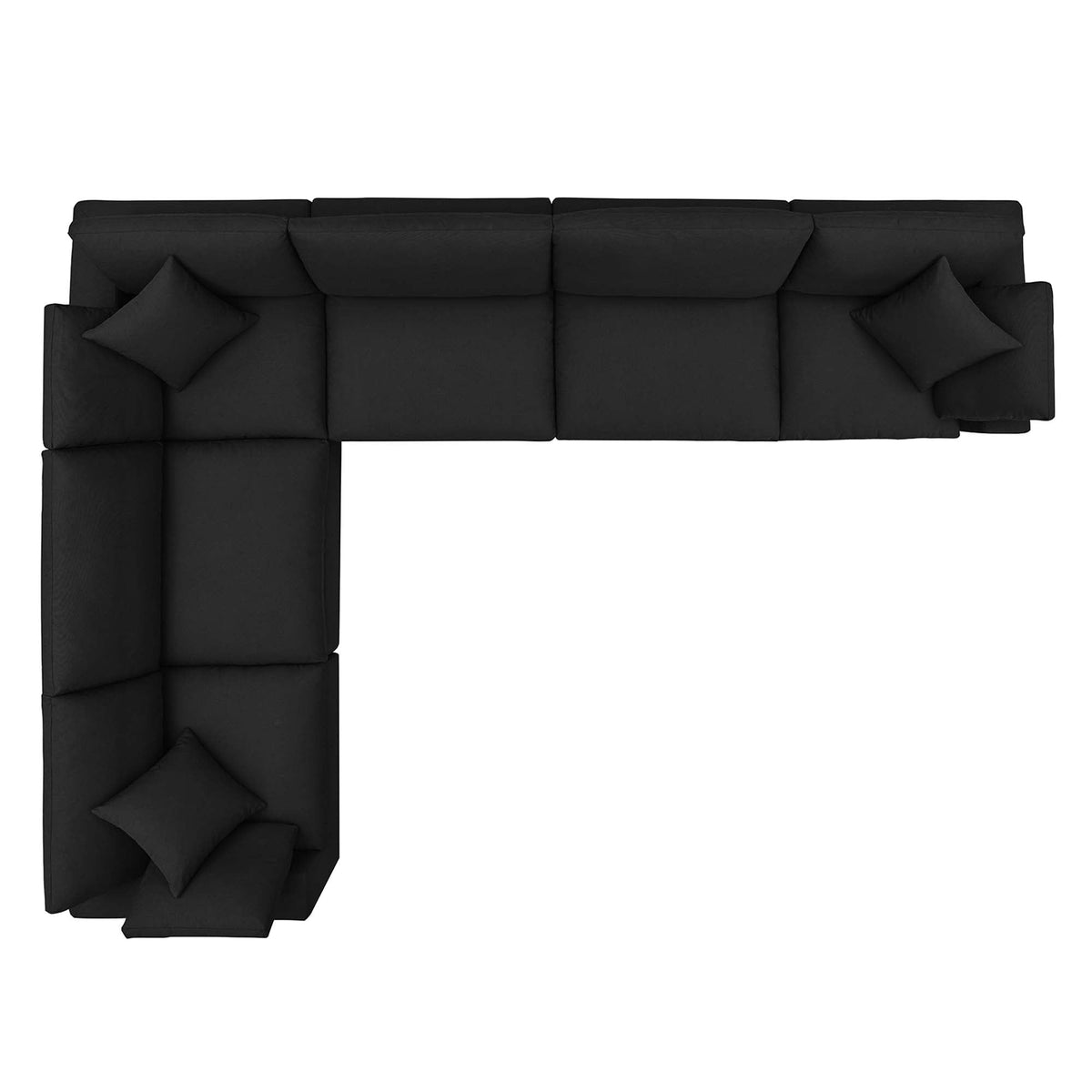 Canapé d'angle rembourré 6 pièces avec garnissage en duvet Commix