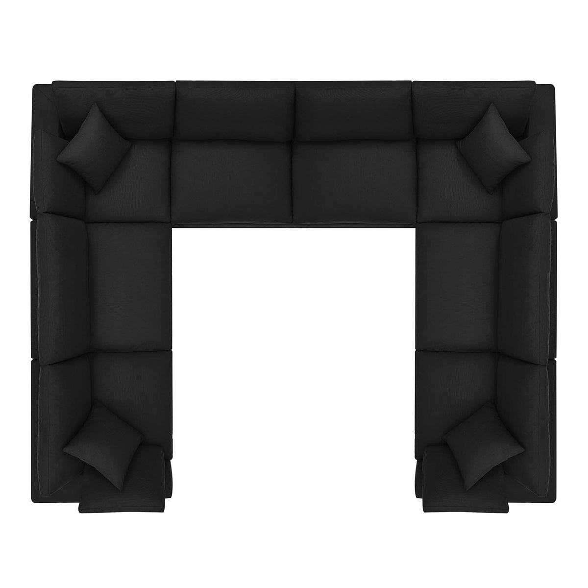 Canapé sectionnel surdimensionné 8 places en duvet Commix