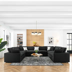 Canapé sectionnel surdimensionné 8 places en duvet Commix
