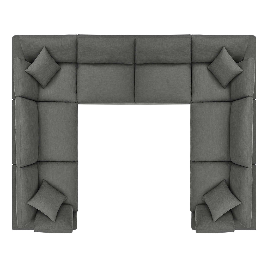Canapé sectionnel surdimensionné 8 places en duvet Commix