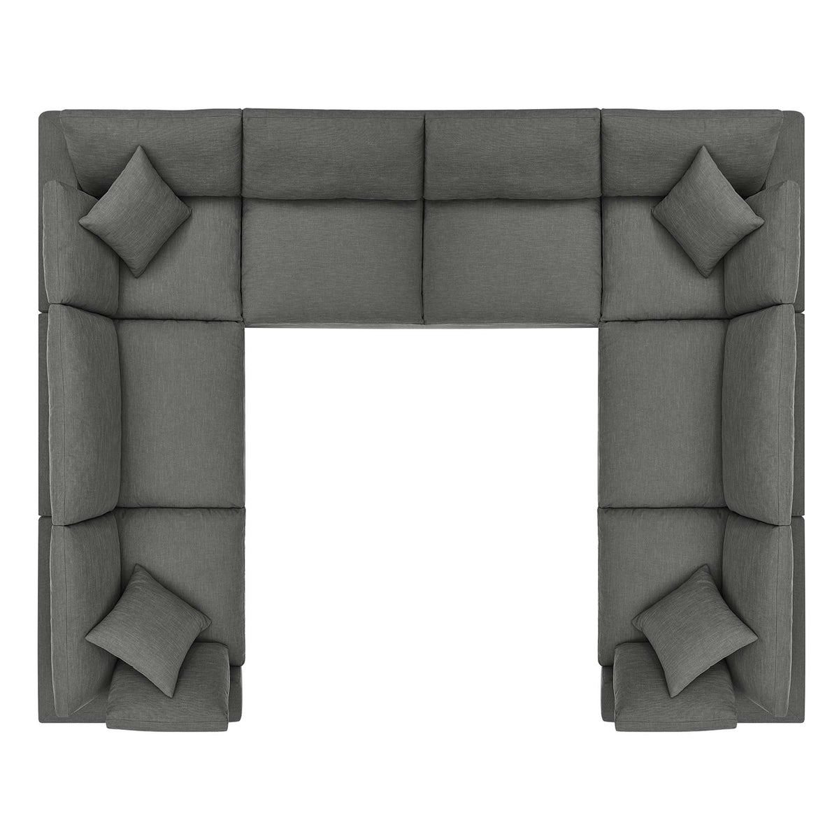 Canapé sectionnel surdimensionné 8 places en duvet Commix