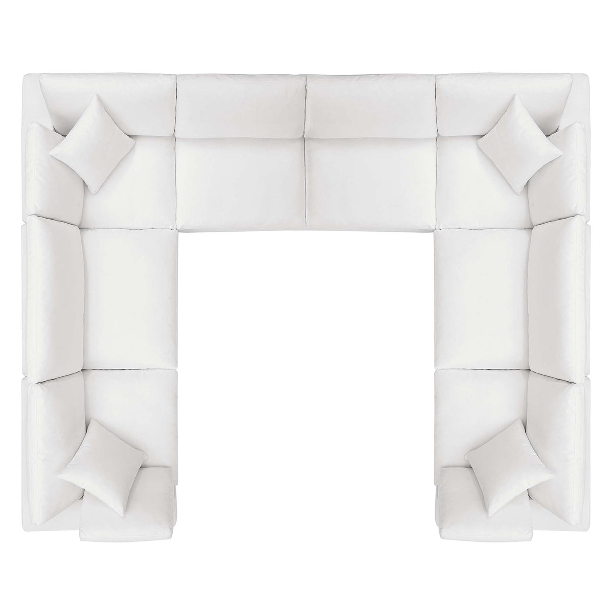 Canapé sectionnel surdimensionné 8 places en duvet Commix