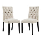 Lot de 2 chaises de salle à manger Duchess en tissu