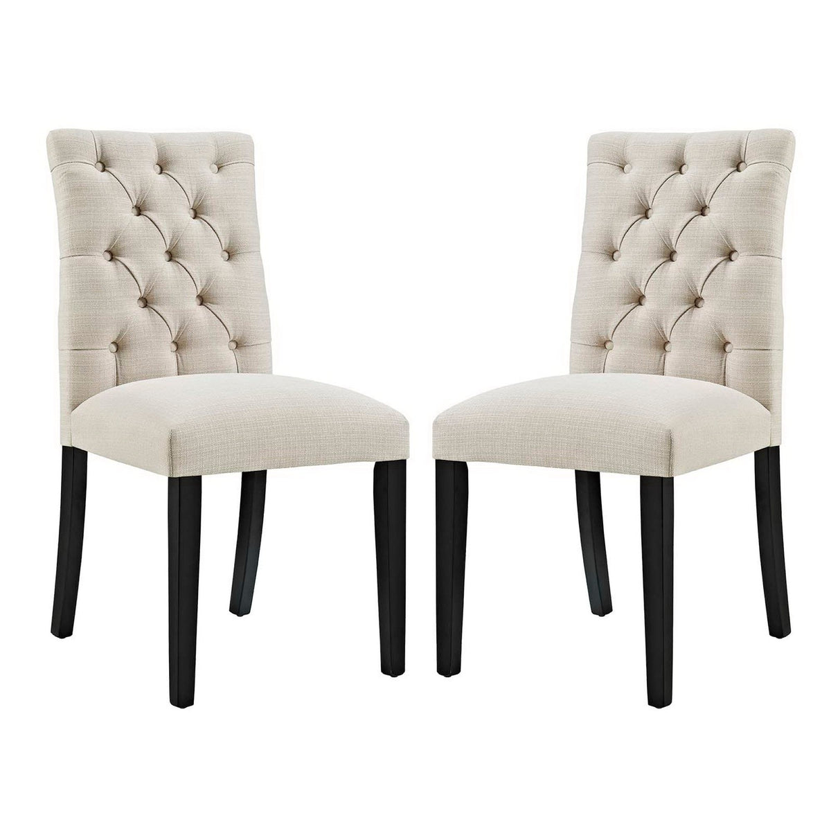 Lot de 2 chaises de salle à manger Duchess en tissu
