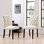 Lot de 2 chaises de salle à manger Duchess en tissu