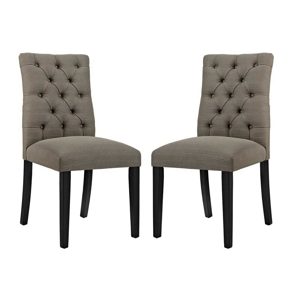 Lot de 2 chaises de salle à manger Duchess en tissu