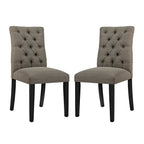 Lot de 2 chaises de salle à manger Duchess en tissu