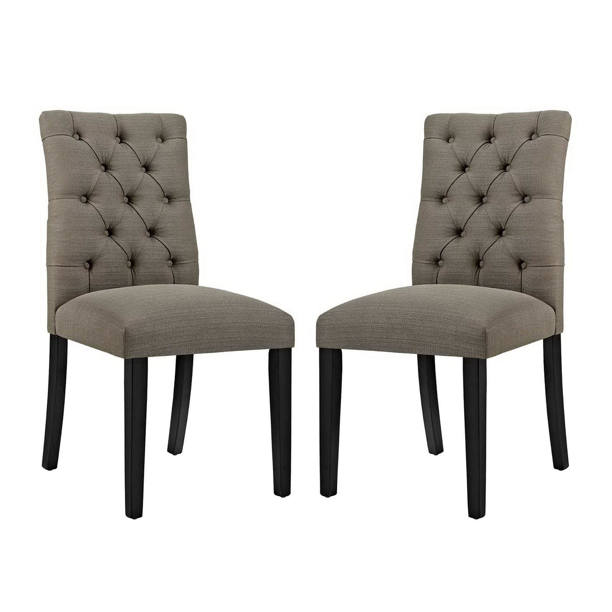 Lot de 2 chaises de salle à manger Duchess en tissu