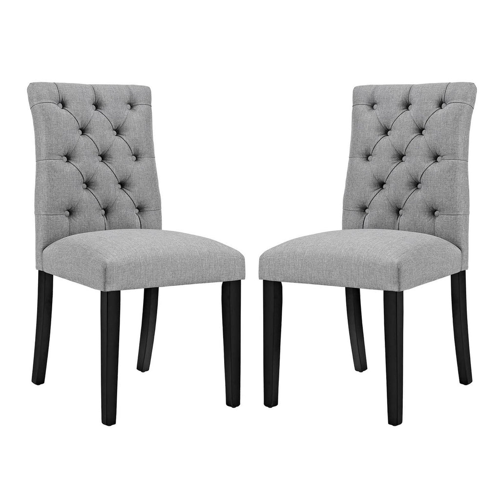 Lot de 2 chaises de salle à manger Duchess en tissu