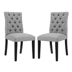 Lot de 2 chaises de salle à manger Duchess en tissu