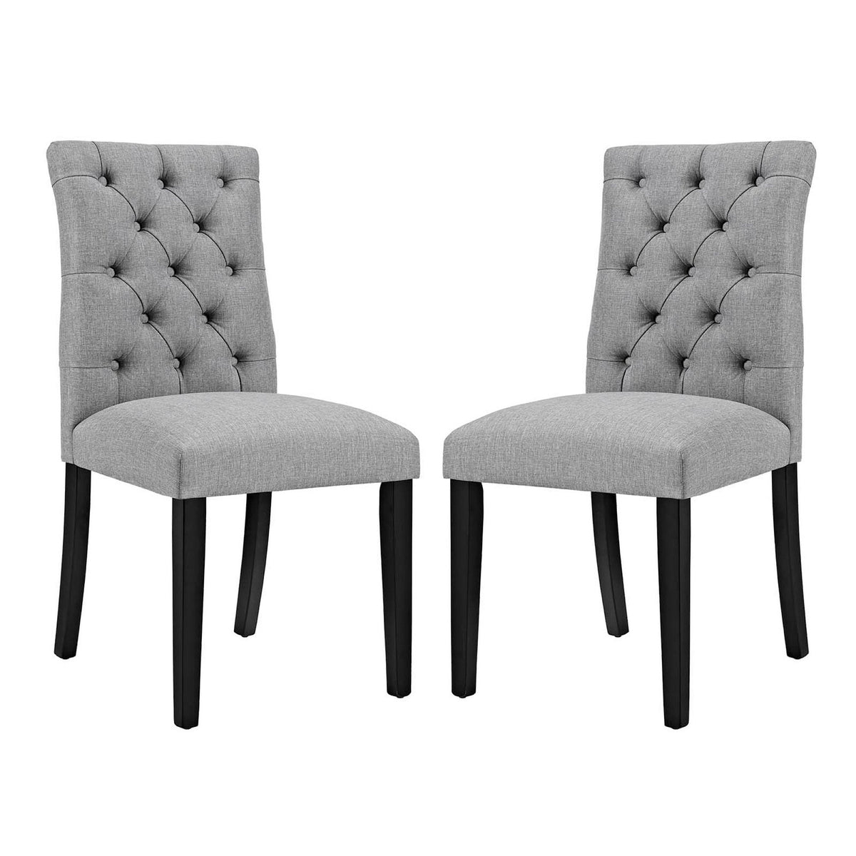 Lot de 2 chaises de salle à manger Duchess en tissu