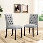 Lot de 2 chaises de salle à manger Duchess en tissu