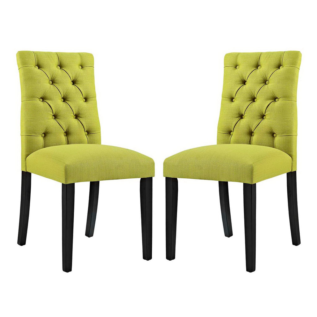 Lot de 2 chaises de salle à manger Duchess en tissu