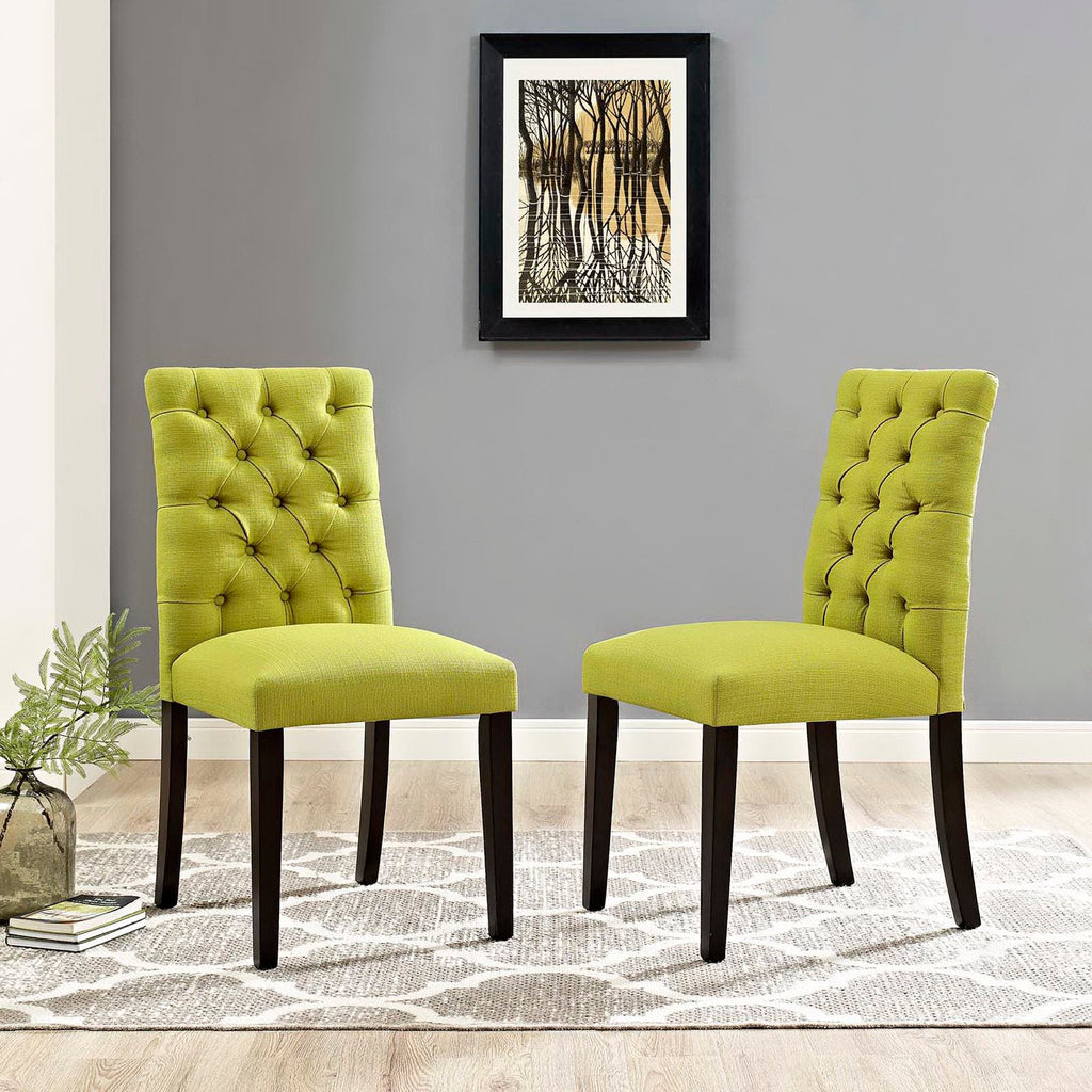Lot de 2 chaises de salle à manger Duchess en tissu
