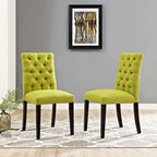 Lot de 2 chaises de salle à manger Duchess en tissu