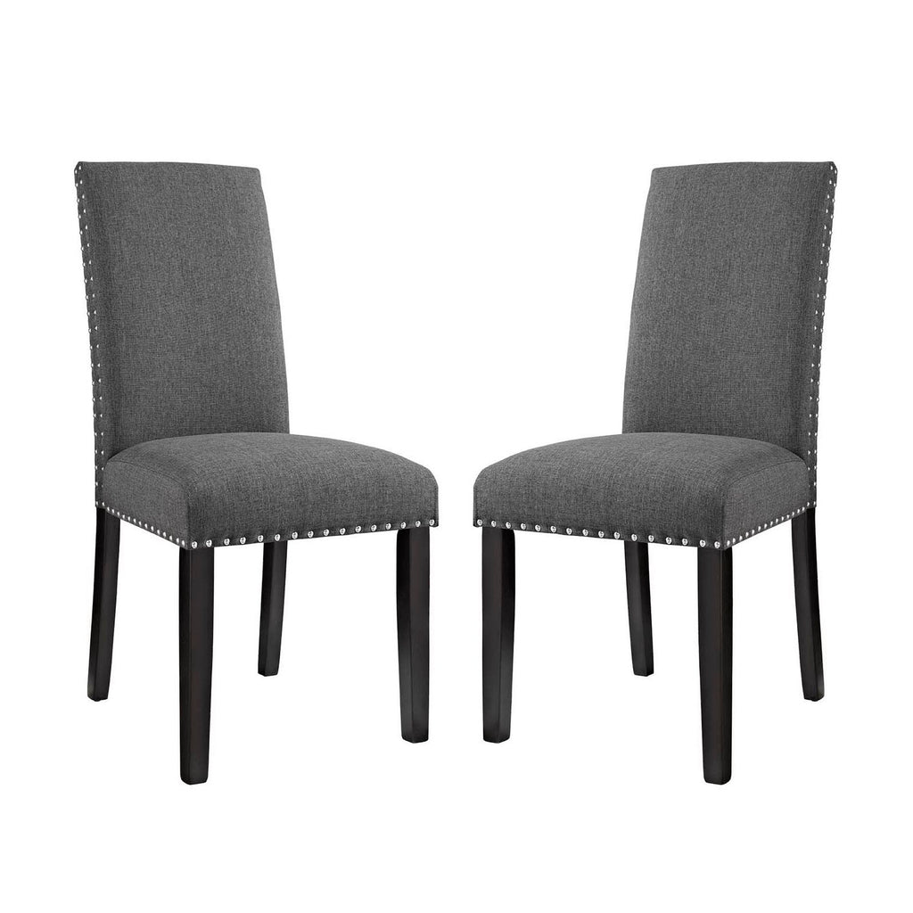 Lot de 2 chaises de salle à manger en tissu Parcel