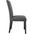 Lot de 2 chaises de salle à manger en tissu Parcel