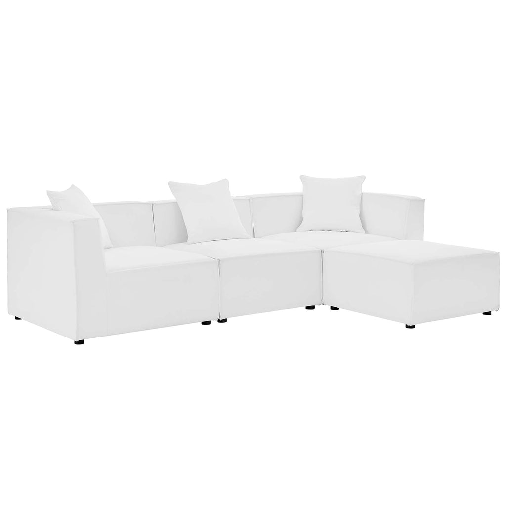 Canapé d'angle rembourré Saybrook 4 pièces pour l'extérieur