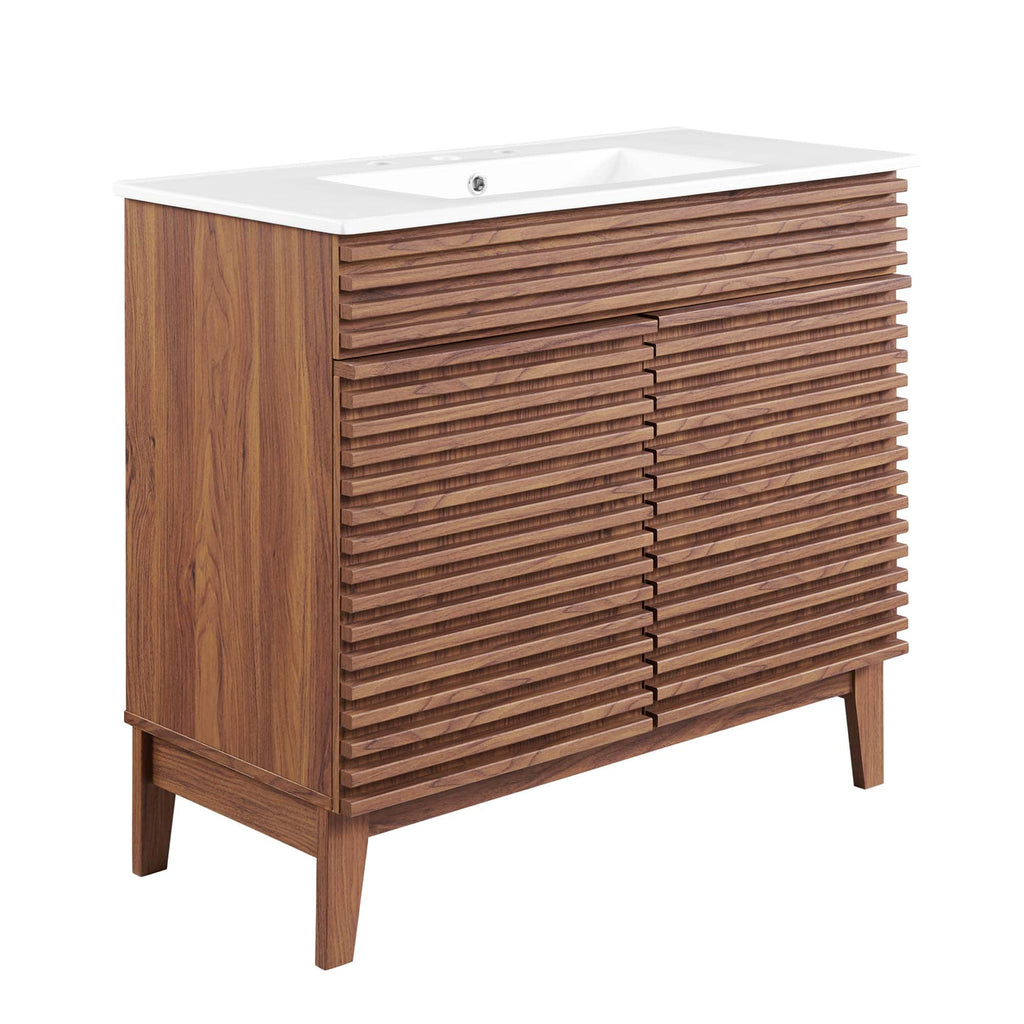 Rendu de meubles-lavabos de salle de bain de 30 et 36 po avec vasque blanche incluse