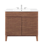 Rendu de meubles-lavabos de salle de bain de 30 et 36 po avec vasque blanche incluse