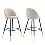 Tabourets de bar en tissu Cordial - Lot de 2