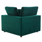 Causeuse en velours performance surrembourrée Commix garnie de duvet