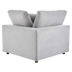 Causeuse en velours performance surrembourrée Commix garnie de duvet